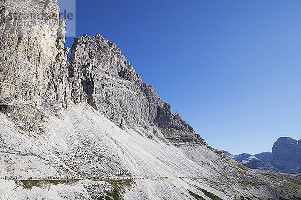 Tre Cime di Lavaredo  Naturpark Tre Cime  Unesco-Weltnaturerbe  Sextner Dolomiten  Italien