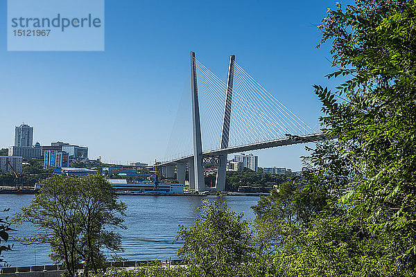 Die neue Zolotoy-Brücke in Wladiwostok  Russland