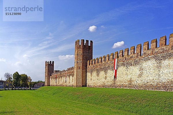 Stadtmauer  Montagnana  Venetien  Italien  Europa