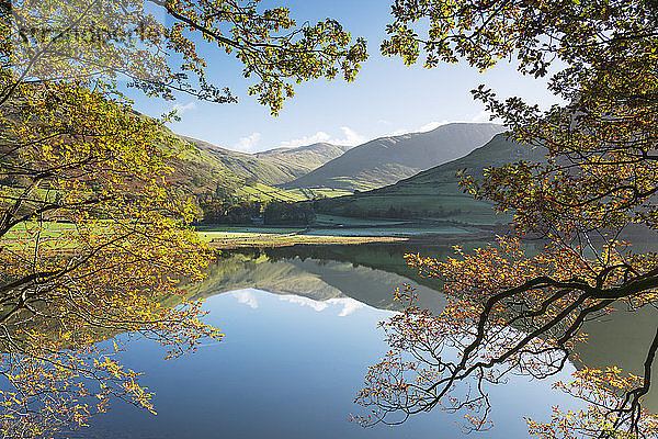 Herbstfarben und klare Reflektionen im Brothers Water  Lake District National Park  UNESCO-Weltkulturerbe  Cumbria  England  Vereinigtes Königreich  Europa