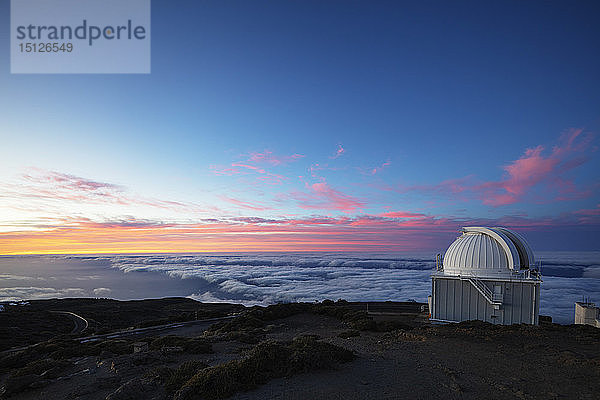 Teleskopobservatorium  Nationalpark Caldera de Taburiente  UNESCO-Biosphärengebiet  La Palma  Kanarische Inseln  Spanien  Atlantik  Europa