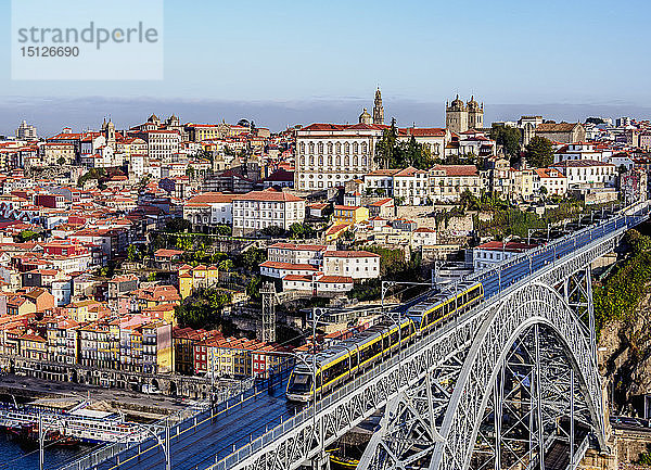 Brücke Dom Luis I.  Blick von oben  UNESCO-Weltkulturerbe  Porto  Portugal  Europa