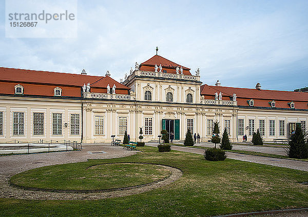 Oberes Schloss Belvedere und Gärten  Wien  Österreich  Europa