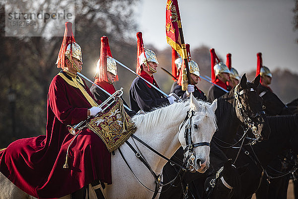 Wachablösung  Horse Guards  Westminster  London  England  Vereinigtes Königreich  Europa