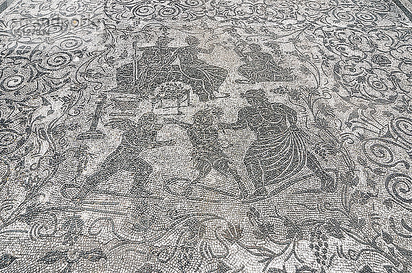 Mosaik di Bacco e Arianna  Block von Bacchus und Arianna  archäologische Stätte Ostia Antica  Ostia  Provinz Rom  Latium  Italien  Europa