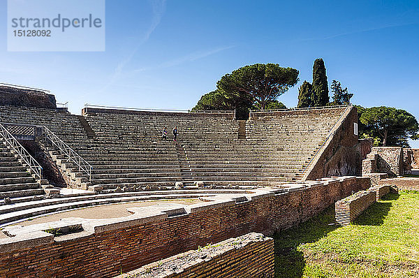 Theater  archäologische Stätte Ostia Antica  Ostia  Provinz Rom  Latium  Italien  Europa