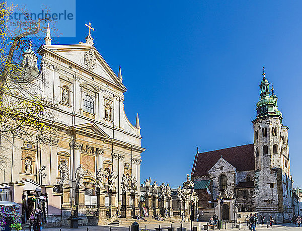 Die Kirche St. Peter und St. Paul in der mittelalterlichen Altstadt  UNESCO-Weltkulturerbe  in Krakau  Polen  Europa