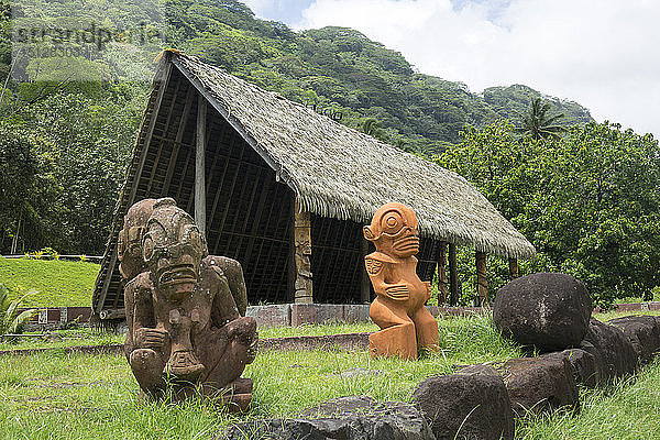 Kulturzentrum  Taipivai  Nuku Hiva  Marquesas-Inseln  Französisch-Polynesien  Südpazifik  Pazifik