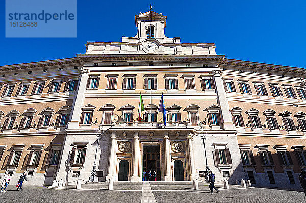 Palast Monte Citorio (Palazzo Montecitorio) Sitz der italienischen Abgeordnetenkammer  Rom  Latium  Italien  Europa