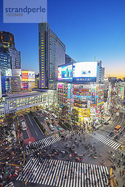 Shibuya-Kreuzung  Tokio  Japan  Asien