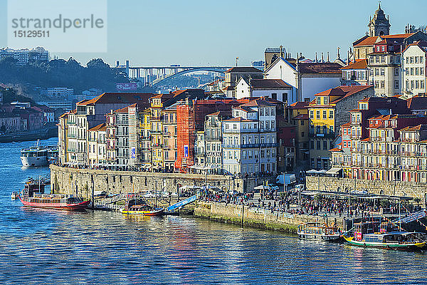 Douro-Fluss und Ribeira-Viertel  UNESCO-Welterbe  Porto  Portugal  Europa