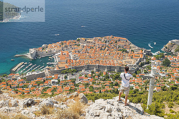 Luftaufnahme von Dubrovnik  Kroatien  Europa