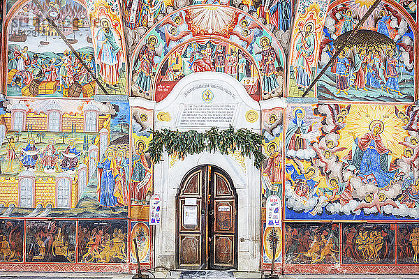 Fresken in der Kirche der Geburt der Jungfrau Maria  Rila-Kloster  UNESCO-Weltkulturerbe  Bulgarien  Europa