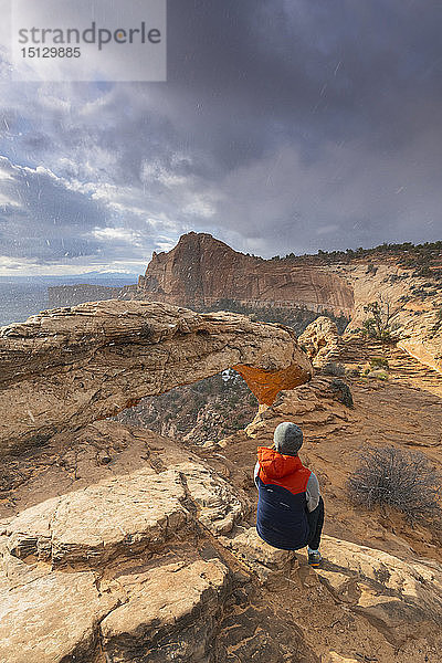 Mesa Arch  Canyonlands National Park  Moab  Utah  Vereinigte Staaten von Amerika  Nord Amerika