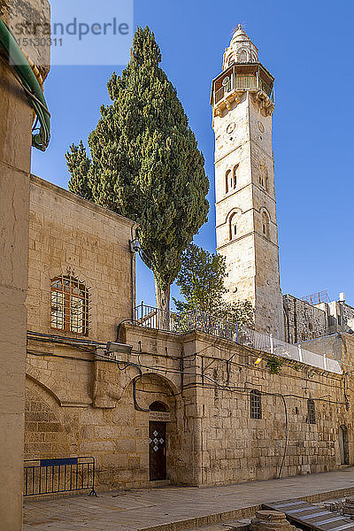 Blick auf die Omar-Moschee in der Altstadt  Altstadt  UNESCO-Weltkulturerbe  Jerusalem  Israel  Naher Osten