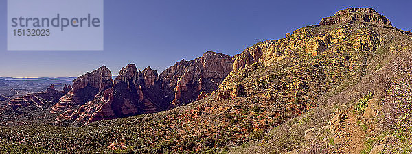 Panorama von Wilson Mountain und Wilson Canyon in Sedona  Arizona  Vereinigte Staaten von Amerika  Nordamerika