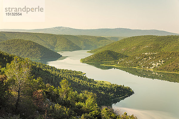 Fluss Krka  Nationalpark Krka  Dalmatien  Kroatien  Europa