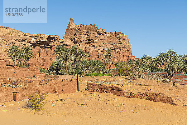 Alter Ksar  alte Stadt in der Wüste  bei Timimoun  Westalgerien  Nordafrika  Afrika