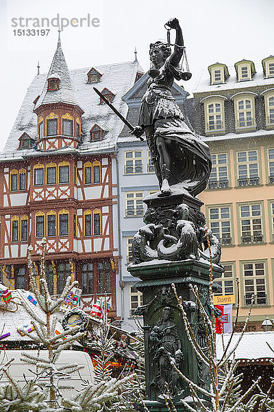 Frankfurter Weihnachtsmarkt  Frankfurt am Main  Hessen  Deutschland  Europa