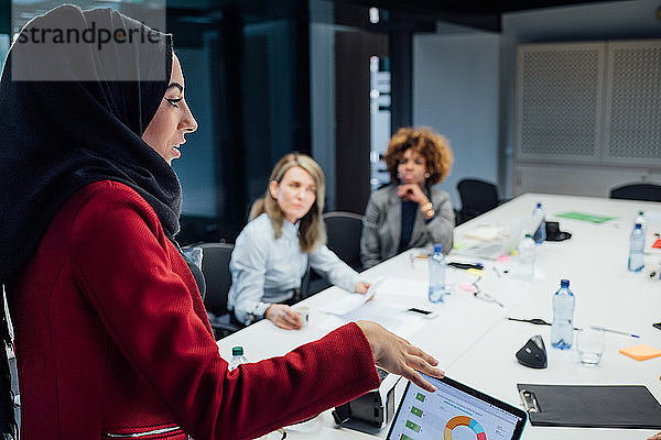 Geschäftspartner bei Brainstorming-Sitzung im Amt