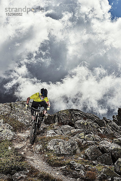 Mountainbike  Saas-Fee  Wallis  Schweiz