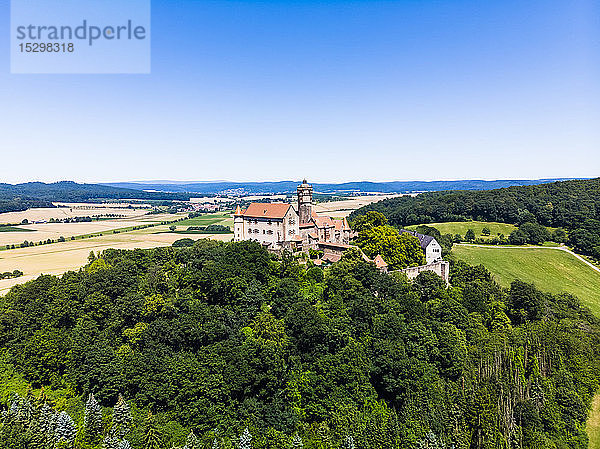 Deutschland  Hessen  Wetterau  Luftaufnahme der Ronneburg