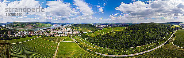 Deutschland  Rheinland-Pfalz  Luftbild von Weiler am Rhein  Nahe und Bingen am Rhein