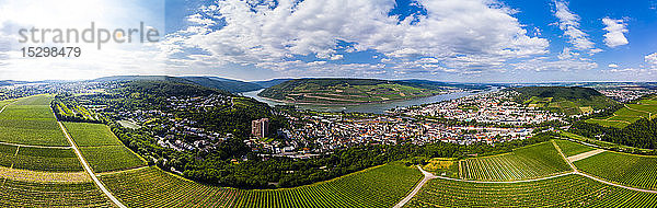 Deutschland  Rheinland-Pfalz  Luftbild von Weiler am Rhein  Nahe und Bingen am Rhein