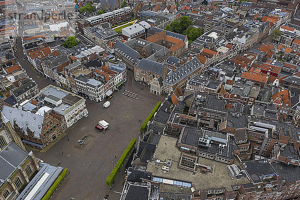Luftaufnahme des Stadtbildes von Haarlem