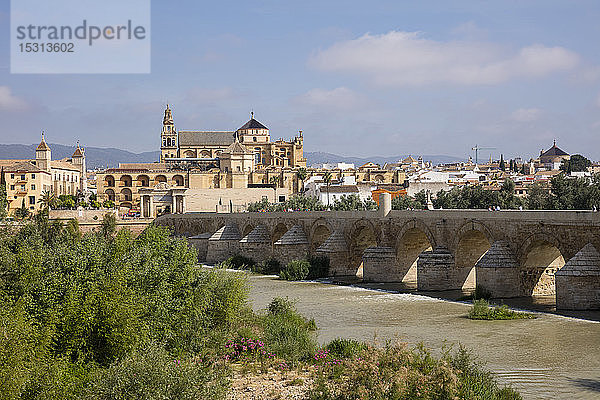 Spanien  Andalusien  Córdoba  Altstadt  Moschee  Kathedrale von Córdoba  Puente Romano  Römische Brücke