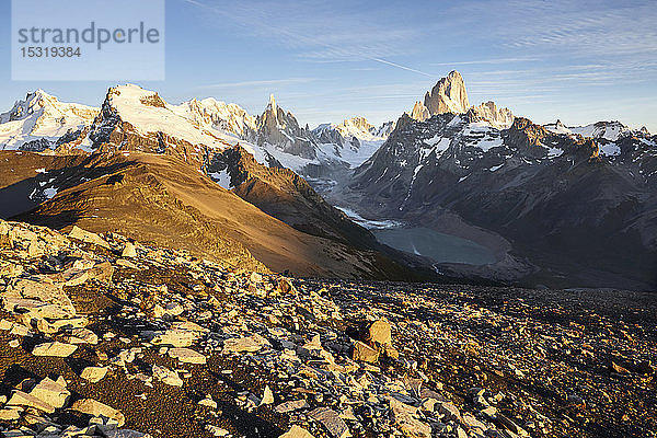 Fitz Roy und Cerro Torre-Gebirge  Los Glaciares-Nationalpark  Patagonien  Argentinien