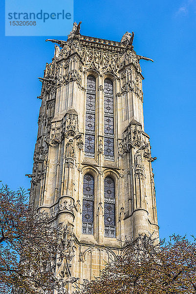 Frankreich  Paris  4. Arrondissement  Saint-Jacques-Turm (Tour Saint-Jacques) (16. Jahrhundert  extravagante Gotik  historisches Monument)