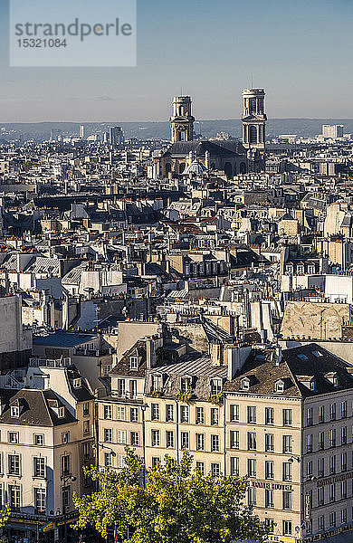 Frankreich  Paris  4. Arrondissement  Blick auf die Türme der Kirche Saint-Sulpice von den Türmen der Kathedrale Notre-Dame