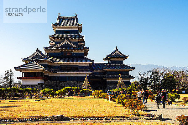 Burg Matsumoto  Präfektur Nagano  Honshu  Japan.