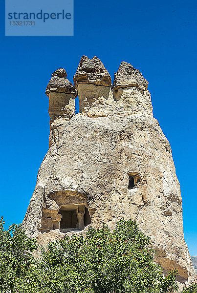 Türkei  Goreme-Nationalpark und die Felsenstätten von Kappadokien  Troglyten-Dörfer und Hoodoos mit ihren Basaltkuppeln im Pasabag-Tal (UNESCO-Welterbe)