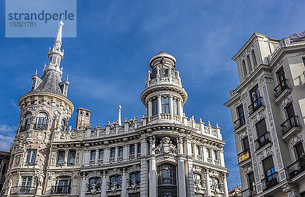 Spanien  Madrid  Stadtzentrum  Canalejas-Platz  Gebäude von Allende und Meneses (1915)