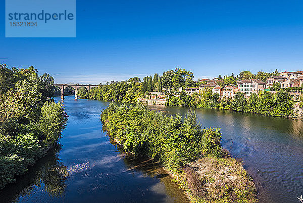 Frankreich  Tarn  Albin  Bezirk la Madeleine (rechtes Ufer) und Flussinsel