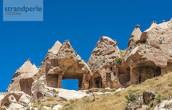 Türkei  Goreme Nationalpark und Felsenstätten von Kappadokien  Museum inmitten des Zelve-Tals (Wiege des Christentums im 9. und 13. Jahrhundert) (UNESCO-Welterbe)