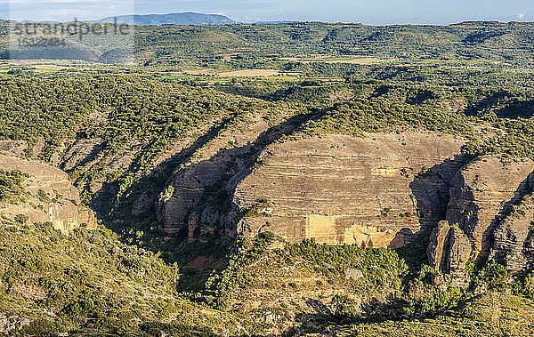 Schmerz  autonome Gemeinschaft von Aragon  Naturpark Sierra y CaÃ±ones de Guara  Schlucht des Vero-Flusses (UNESCO-Welterbe fÃ?r die Felskunst)