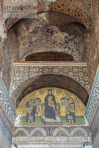 Mosaik im Hagia Sophia Museum  Istanbul  Türkei