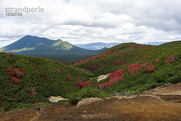 Wanderung auf den Vulkan Meakandake  Präfektur Hokkaido  Japan