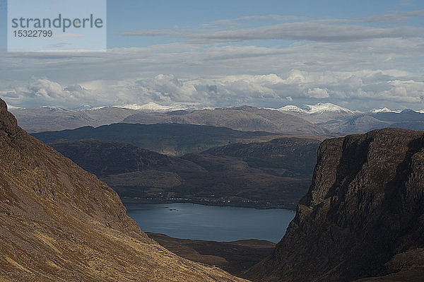 Bealach na bo 626 m höchster Punkt an der Applecross Road  Highlands  Schottland