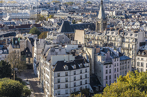 Frankreich  Paris  4. Arrondissement  Blick auf den Glockenturm der Kirche Saint-Severin  von der Kathedrale Notre Dame