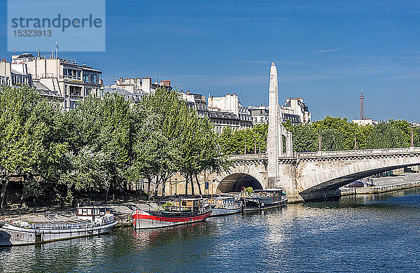 Frankreich  5. Arrondissement von Paris  Pont und Quai de la Tournelle über der Seine