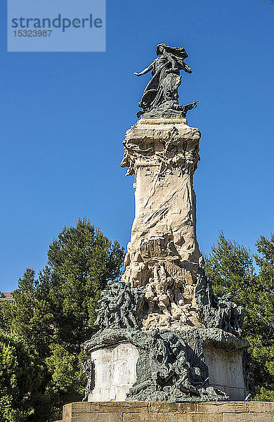 Spanien  Aragonien  Zaragoza  Plaza de los Sitios  Denkmal für die Helden der Belagerung von Zaragoza (Anfang des 19. Jahrhunderts) durch Napoleon