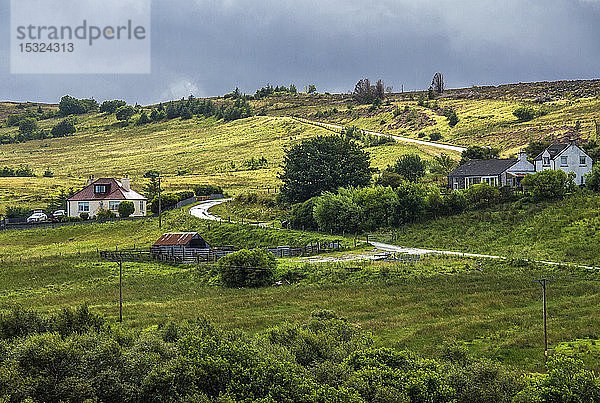 Europa  Großbritannien  Schottland  Hebriden  Isle of Skye  Bauernhöfe auf der Halbinsel Trotternish
