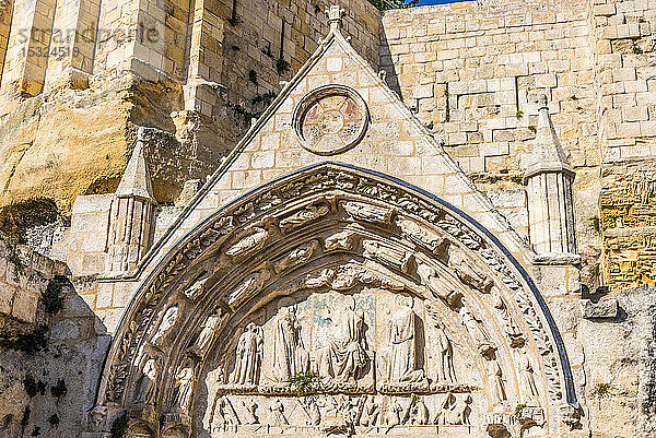 Frankreich  Gironde  Saint Emilion  Tor der monolithischen Kirche (11 - 13 Jahrhundert  UNESCO Welterbe)