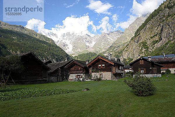 Italien  Piemont  Macugnaga  altes Walserhaus