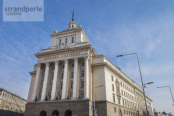 Bulgarien  Sofia  Ehemaliges Haus der Kommunistischen Partei  Bürogebäude der Nationalversammlung