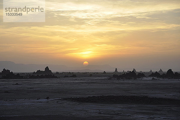 Dschibuti  Abbe-Seegebiet  Sonnenuntergang